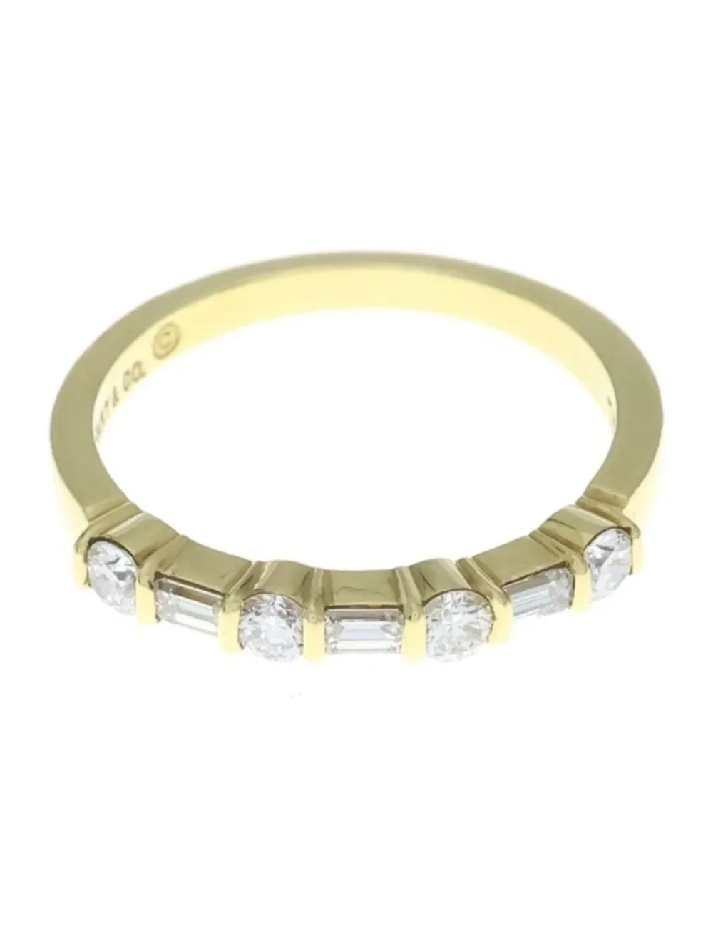 Tiffany & Co Forever Band Embrace Diamond Ring Yellow Gold